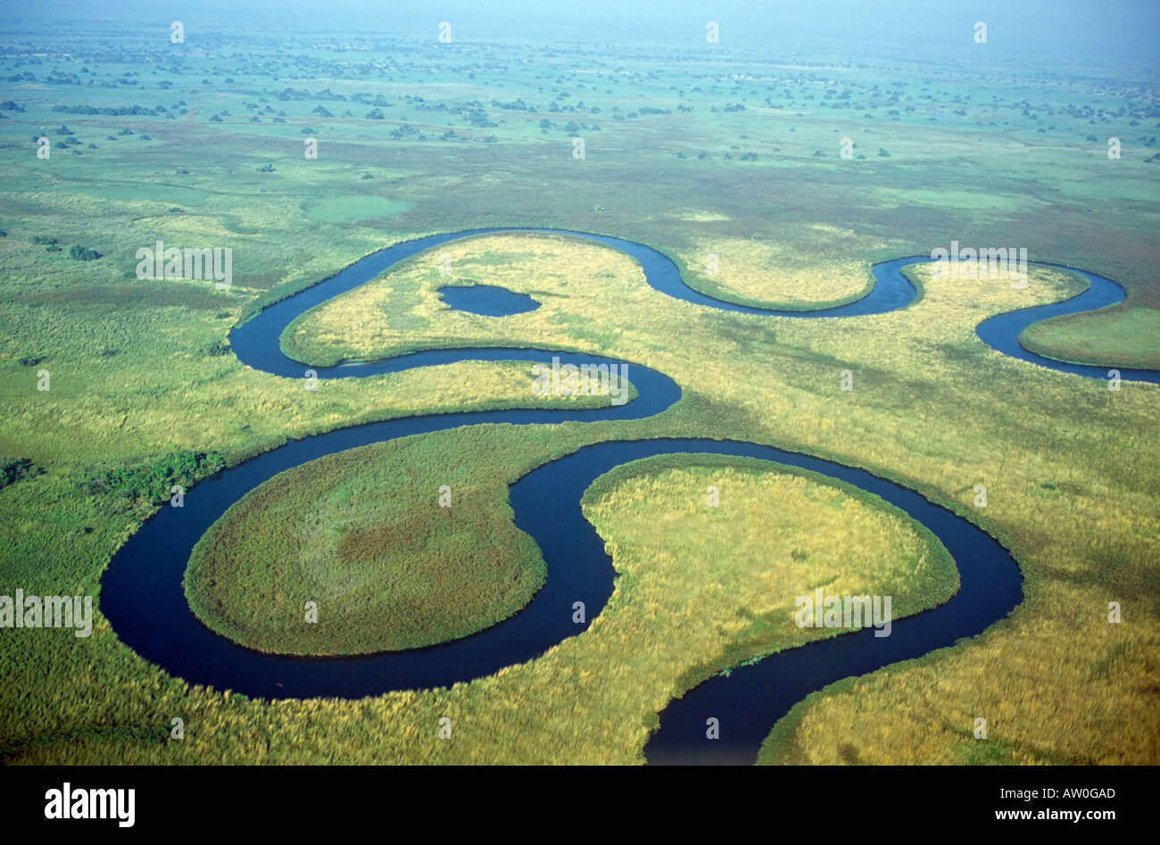 Aerial view of the Okavango Delta, Botswana Stock Photo - Alamy