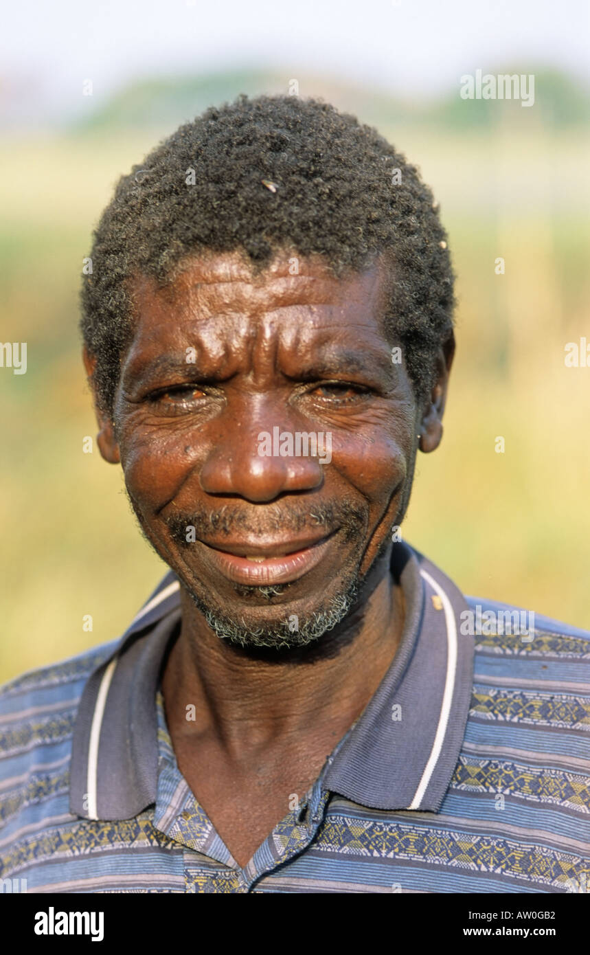 Mokoro Guide, Okavango Delta, Botswana Stock Photo