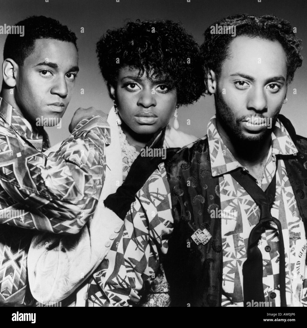 LOOSE ENDS UK group about 1986 with Carl McIntosh Jane Eugene and Steve Nichol Stock Photo