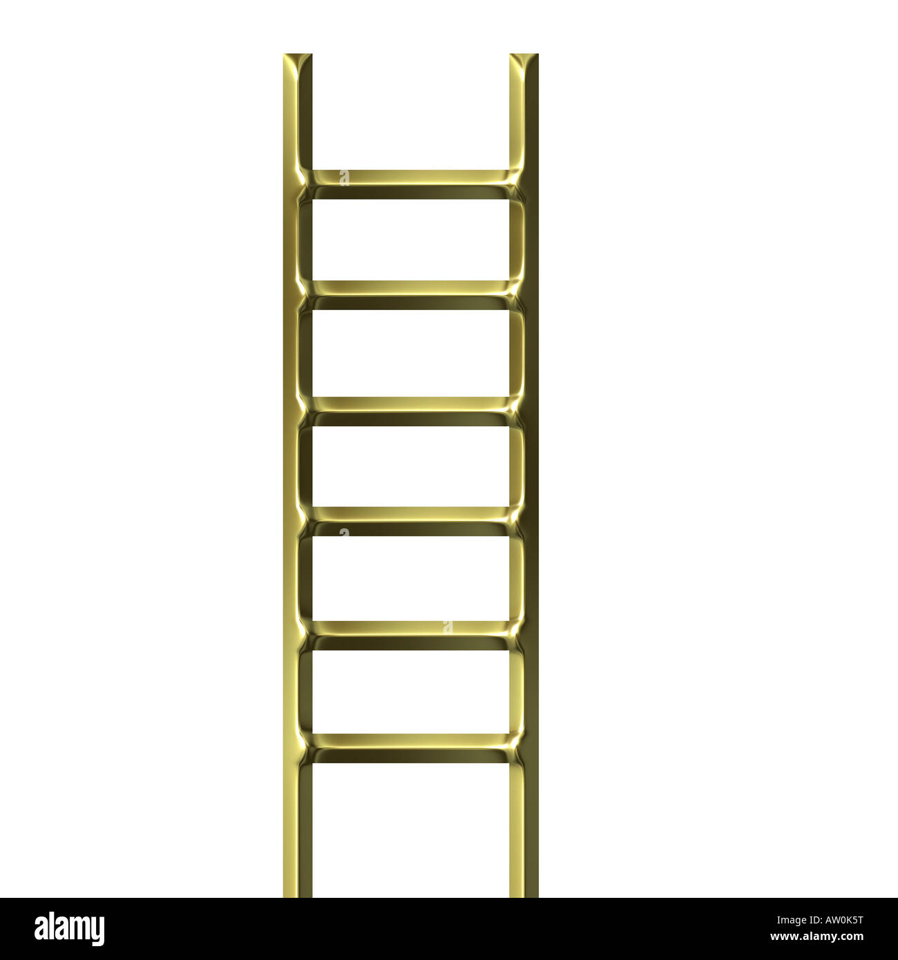 3d golden ladder Stock Photo Alamy