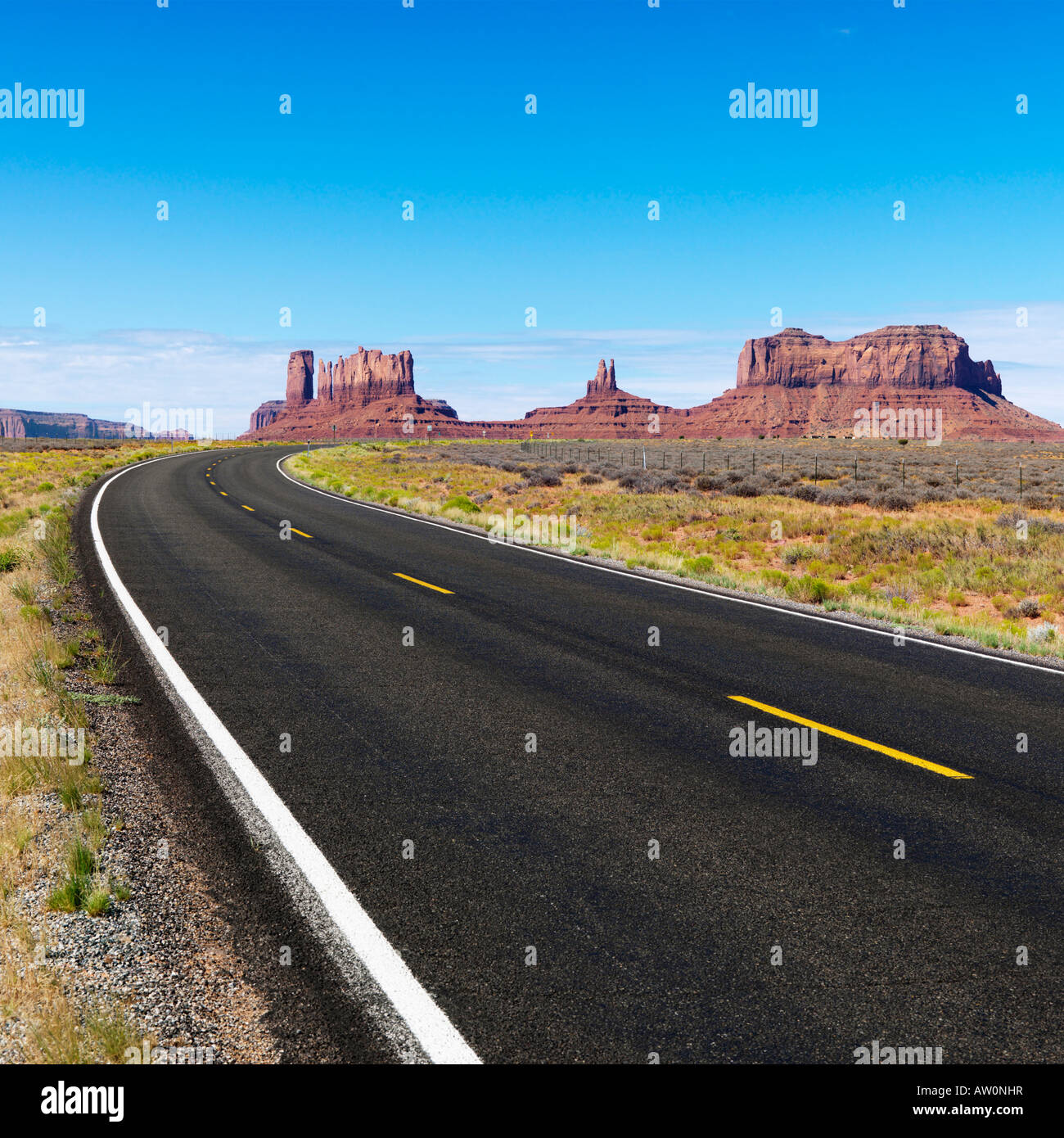 Rural desert highway. Stock Photo