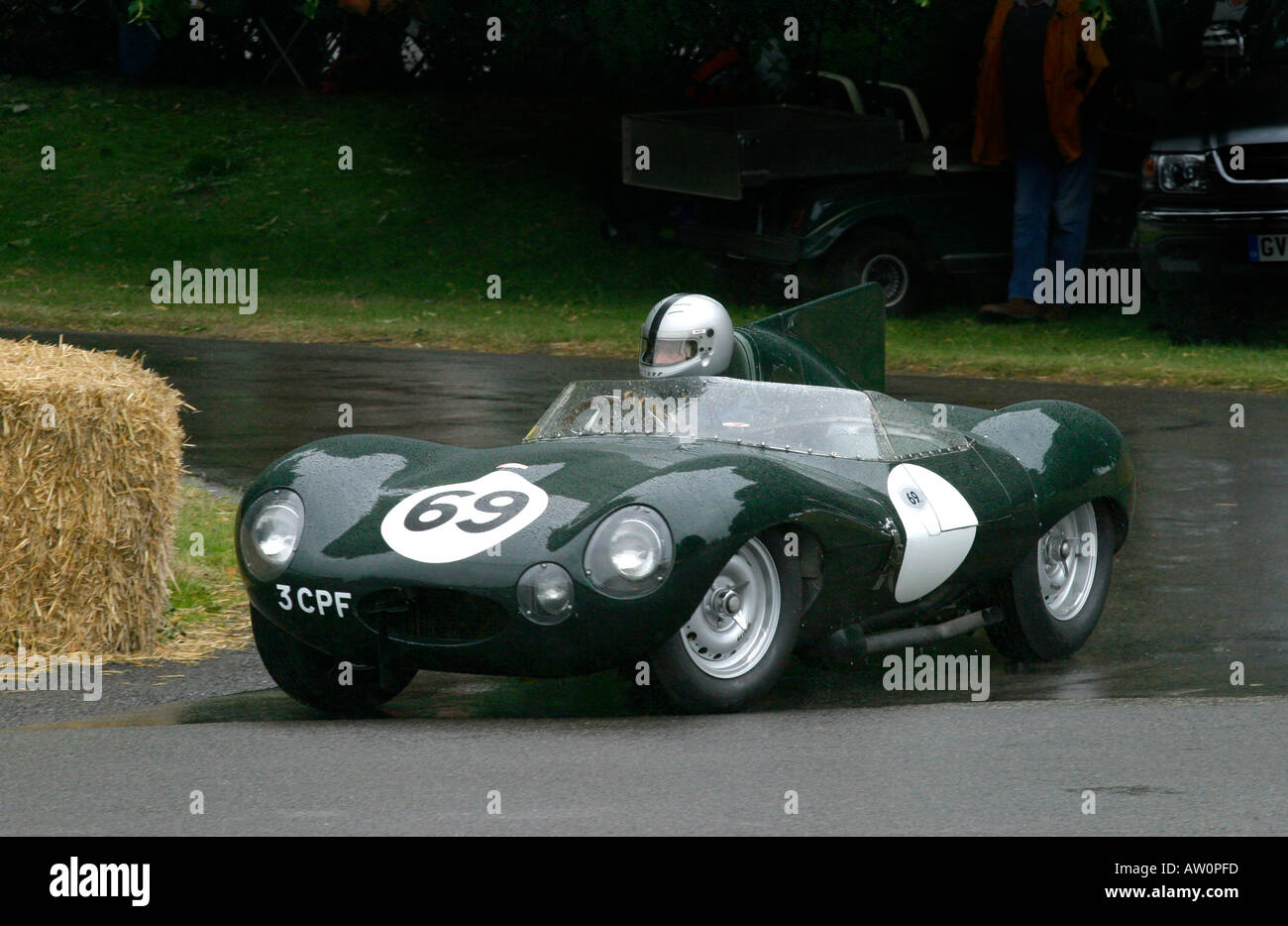 1954 Jaguar D-type at Goodwood Festival of Speed, Sussex, UK. Stock Photo
