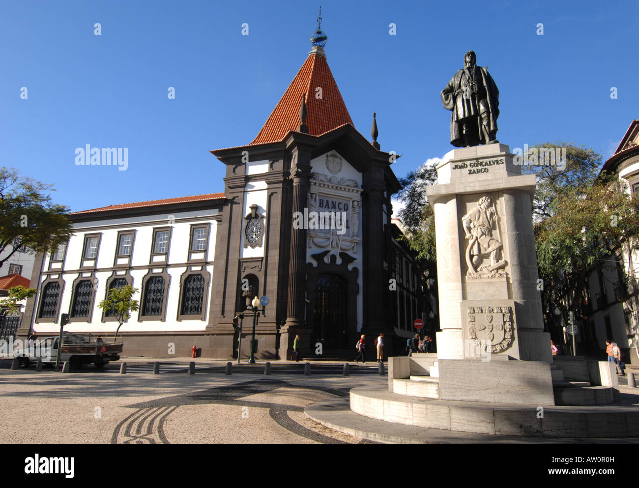 “Bank of Portugal” or “Banco de Portugal” in Funchal, Madeira Stock