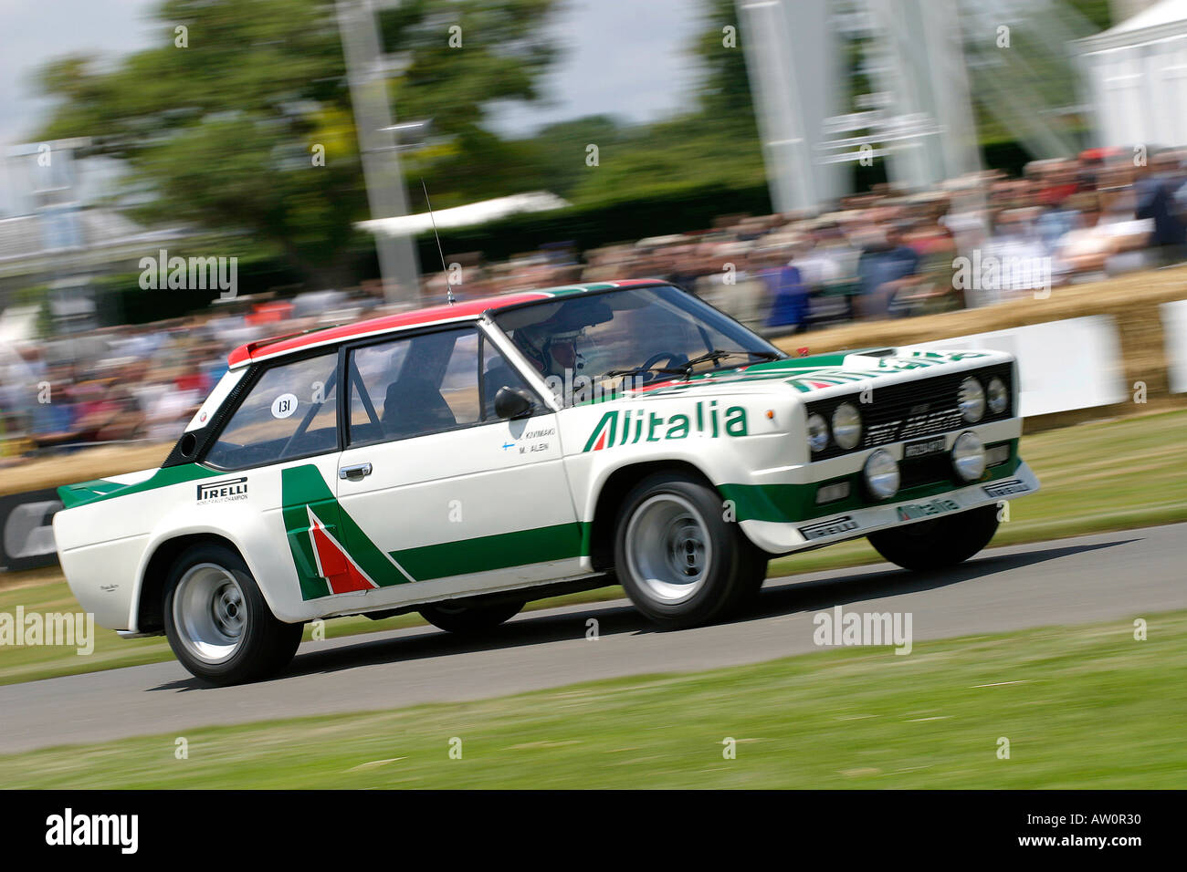 1976 Fiat 131 Abarth at Goodwood Festival of Speed, Sussex, UK. Stock Photo