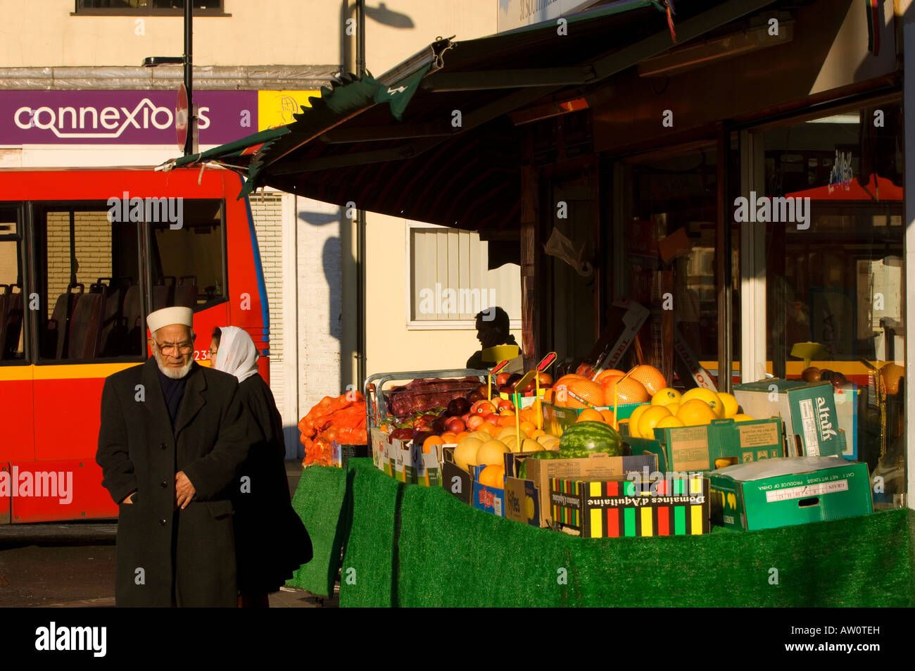 Local people shopping Southall London United Kingdom Stock Photo