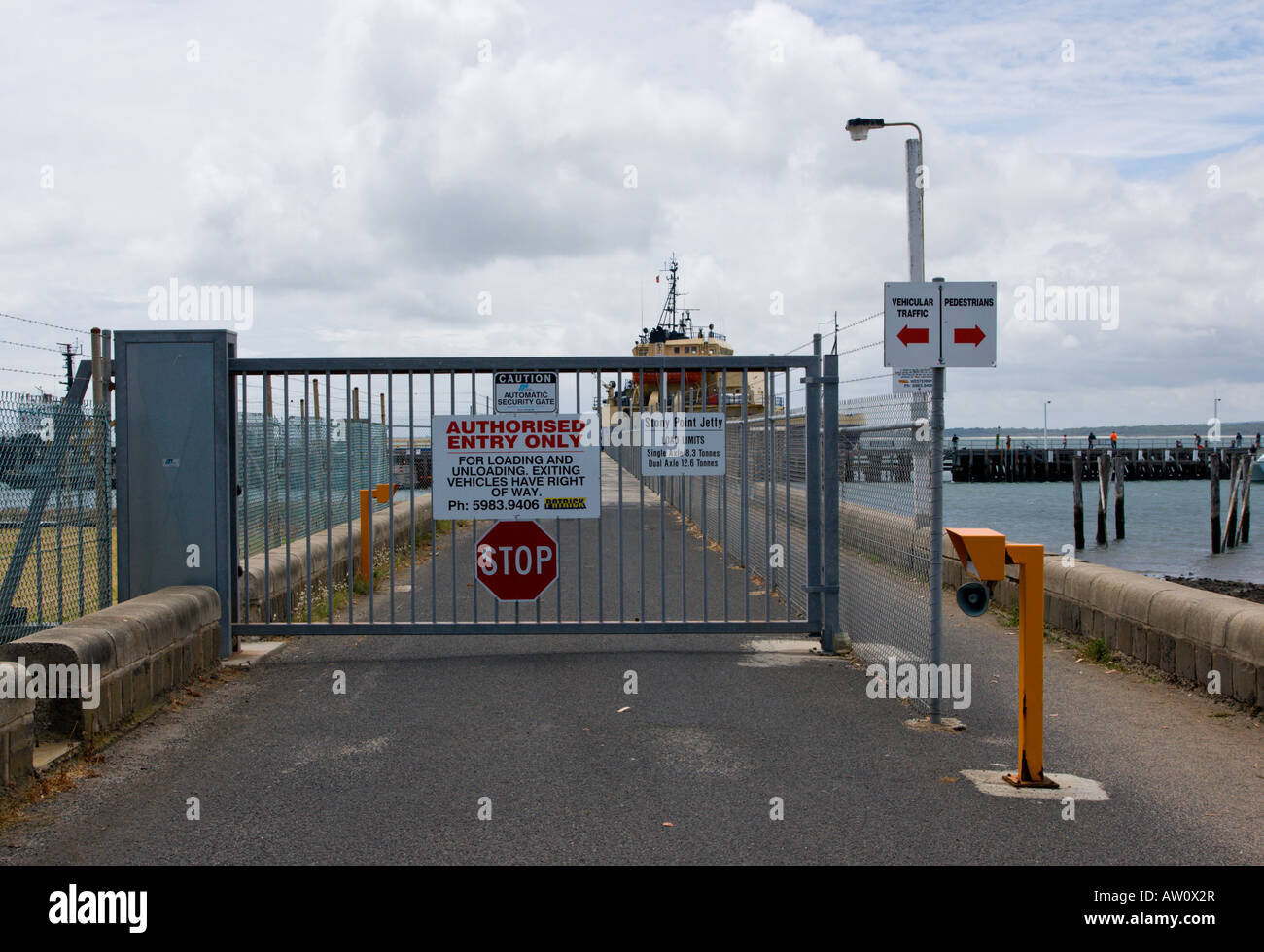 Security Gate To The Entrance To Stoney Point Jetty In Victoria