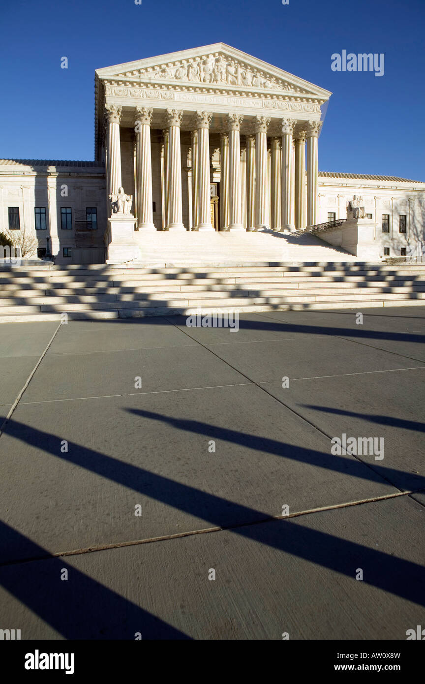 US Supreme Court building in Washington DC USA 20 January 2007 Stock Photo