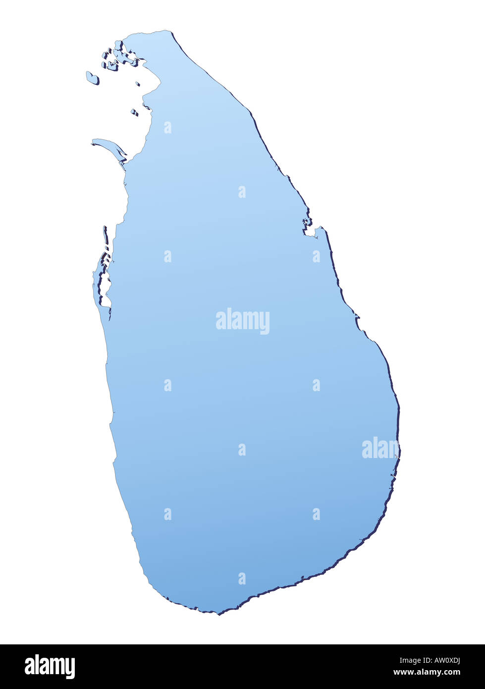 Sri Lanka map Stock Photo