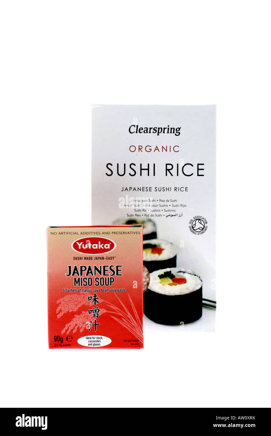 Miso Soup and Sushi Rice Stock Photo Alamy