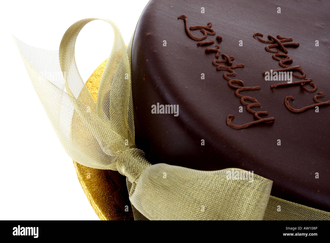 Chocolate Birthday Cake Stock Photo - Alamy