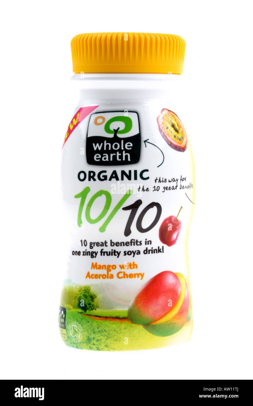 Mango and Acerola Cherry Soya Drink Stock Photo Alamy