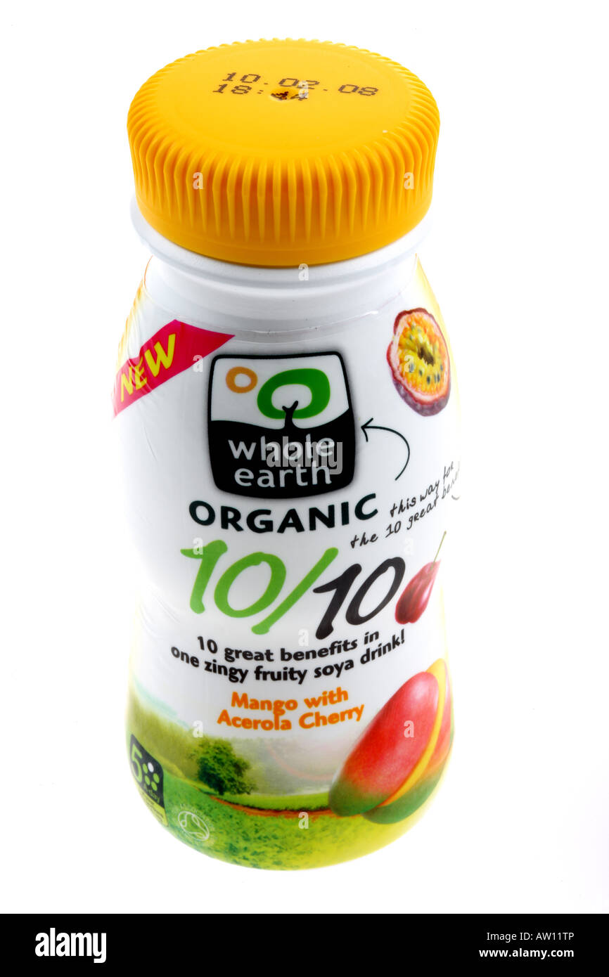 Mango and Acerola Cherry Soya Drink Stock Photo Alamy