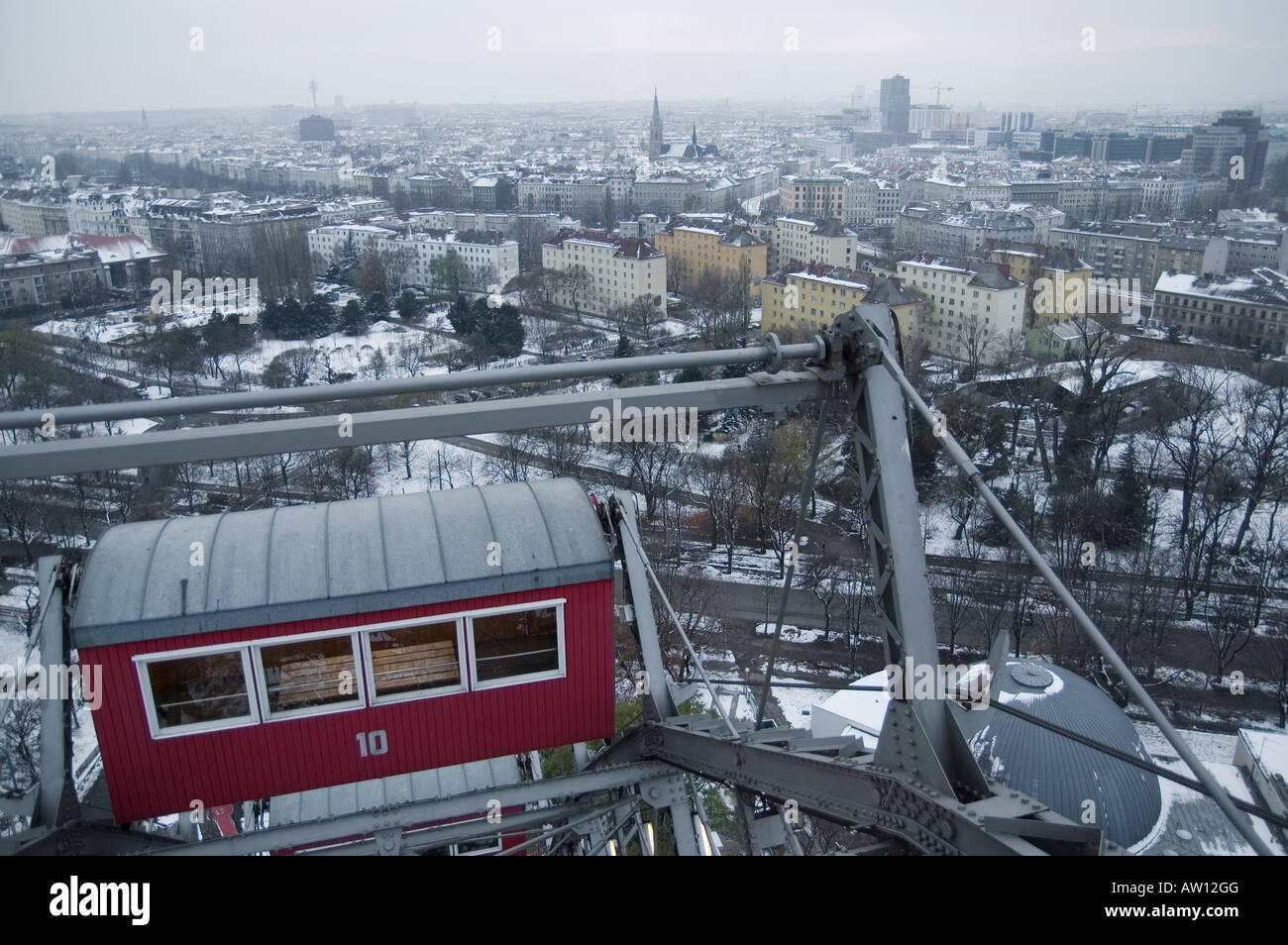 Vienna views in the Riesenrad in the Wiener Prater Stock Photo - Alamy