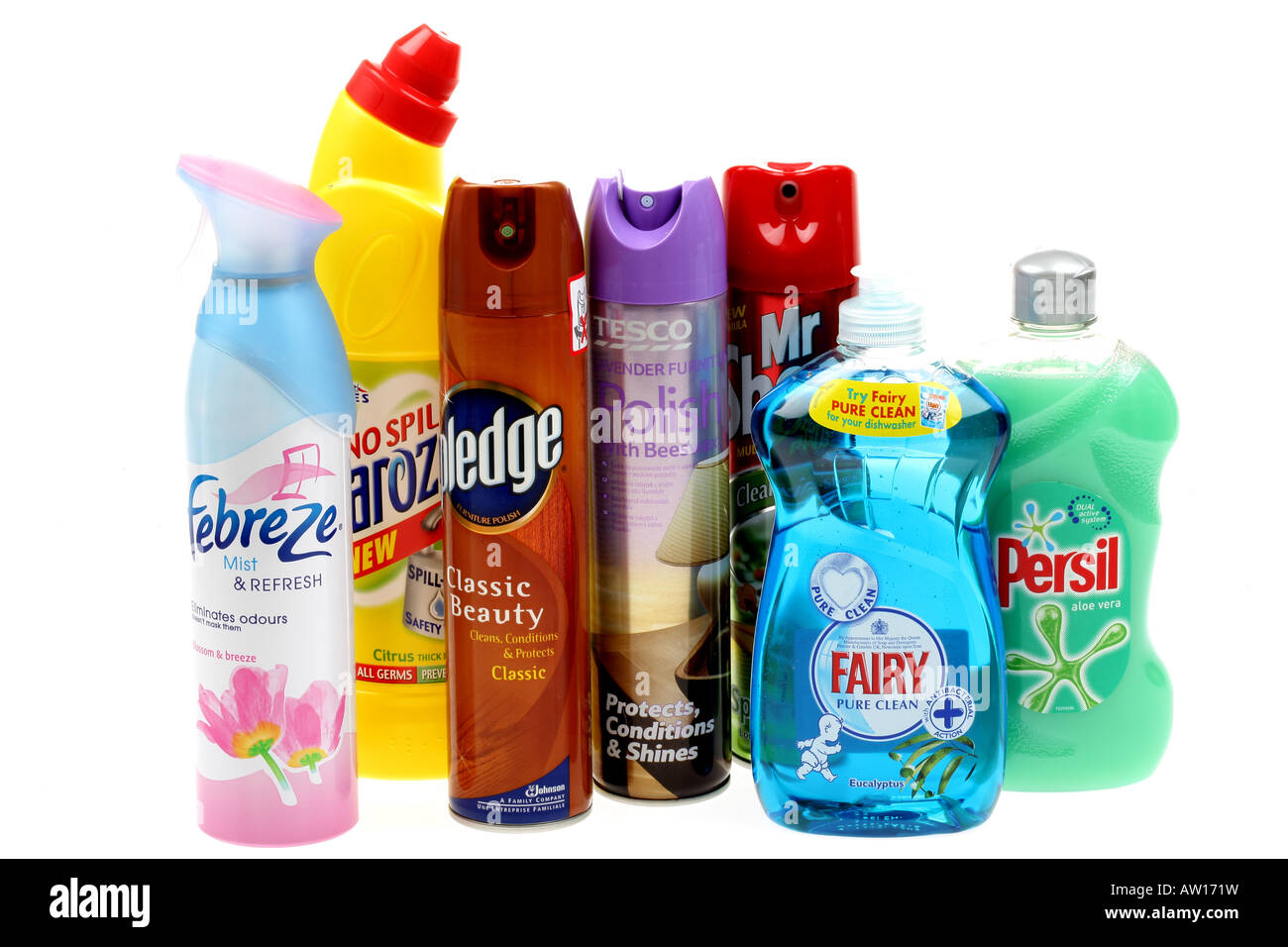 https://c8.alamy.com/comp/AW171W/household-cleaning-products-AW171W.jpg