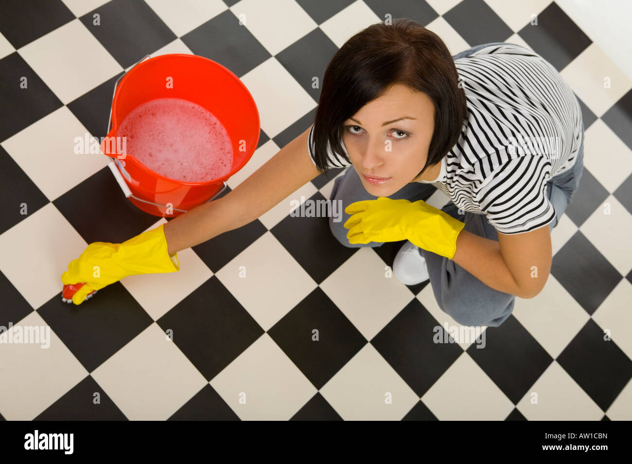 Woman scrubbing floor hires stock photography and images Alamy