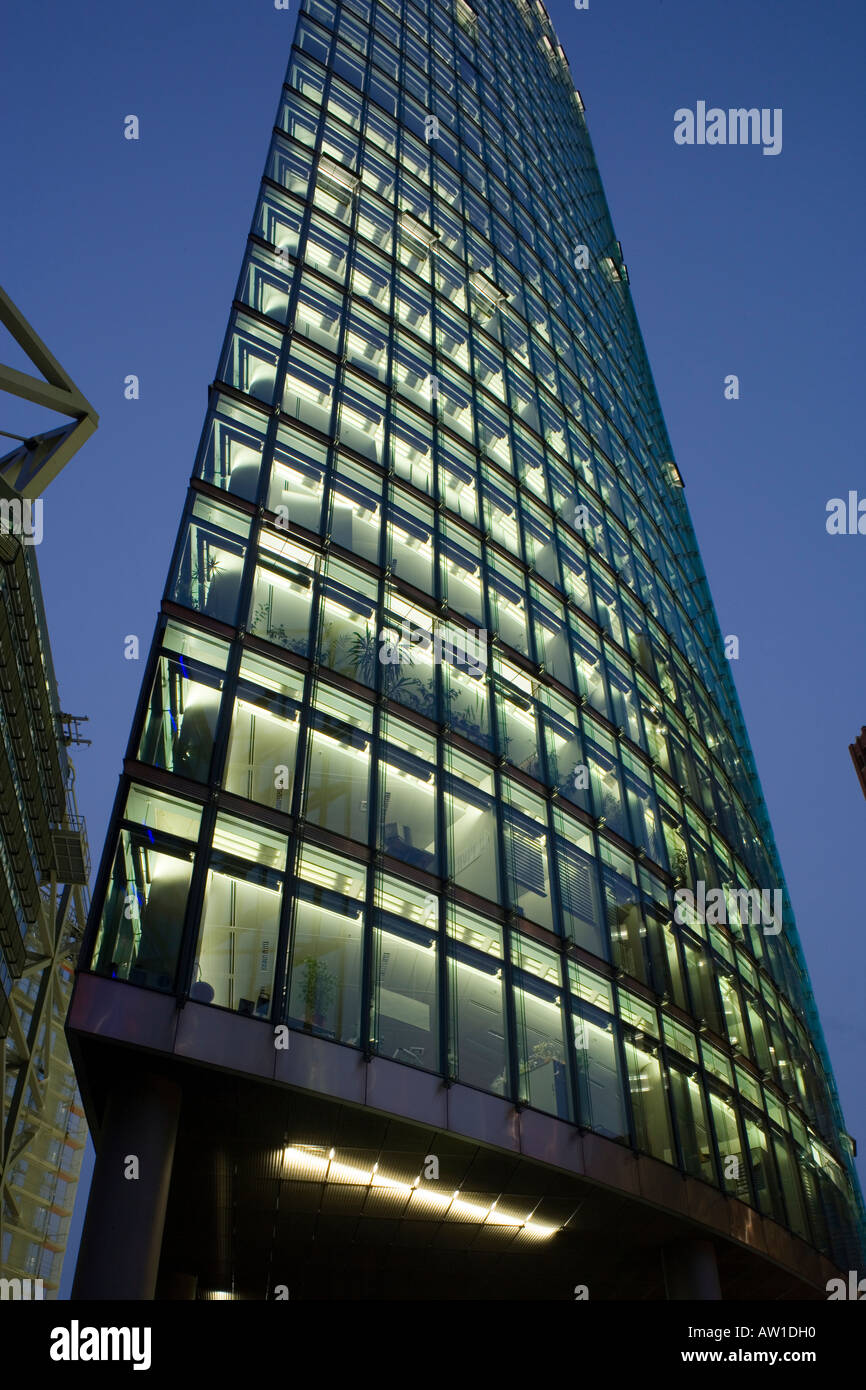 Berlin Potsdamer Platz German Railways tower Stock Photo Alamy