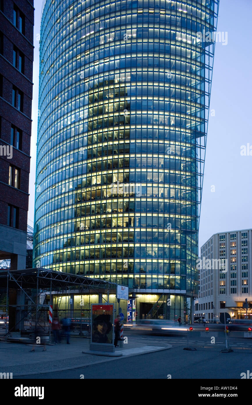 Berlin Potsdamer Platz German Railways tower Stock Photo Alamy