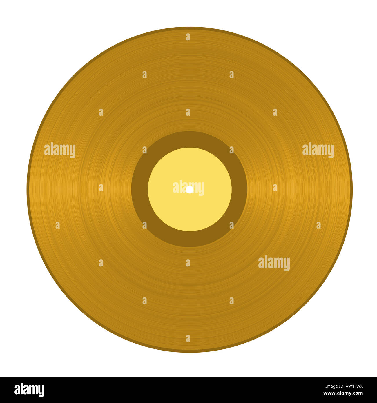 Golden vinyl record Stock Photo Alamy