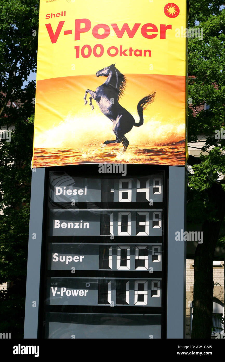 Gas prices at the gas station Stock Photo Alamy