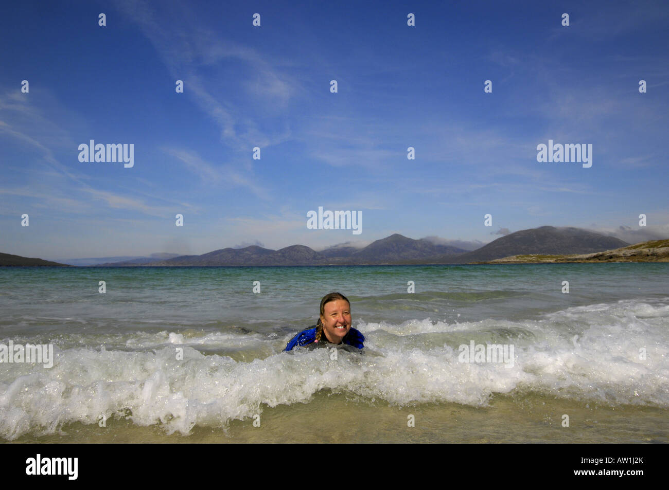Family beach scene sun sand sea Stock Photo - Alamy