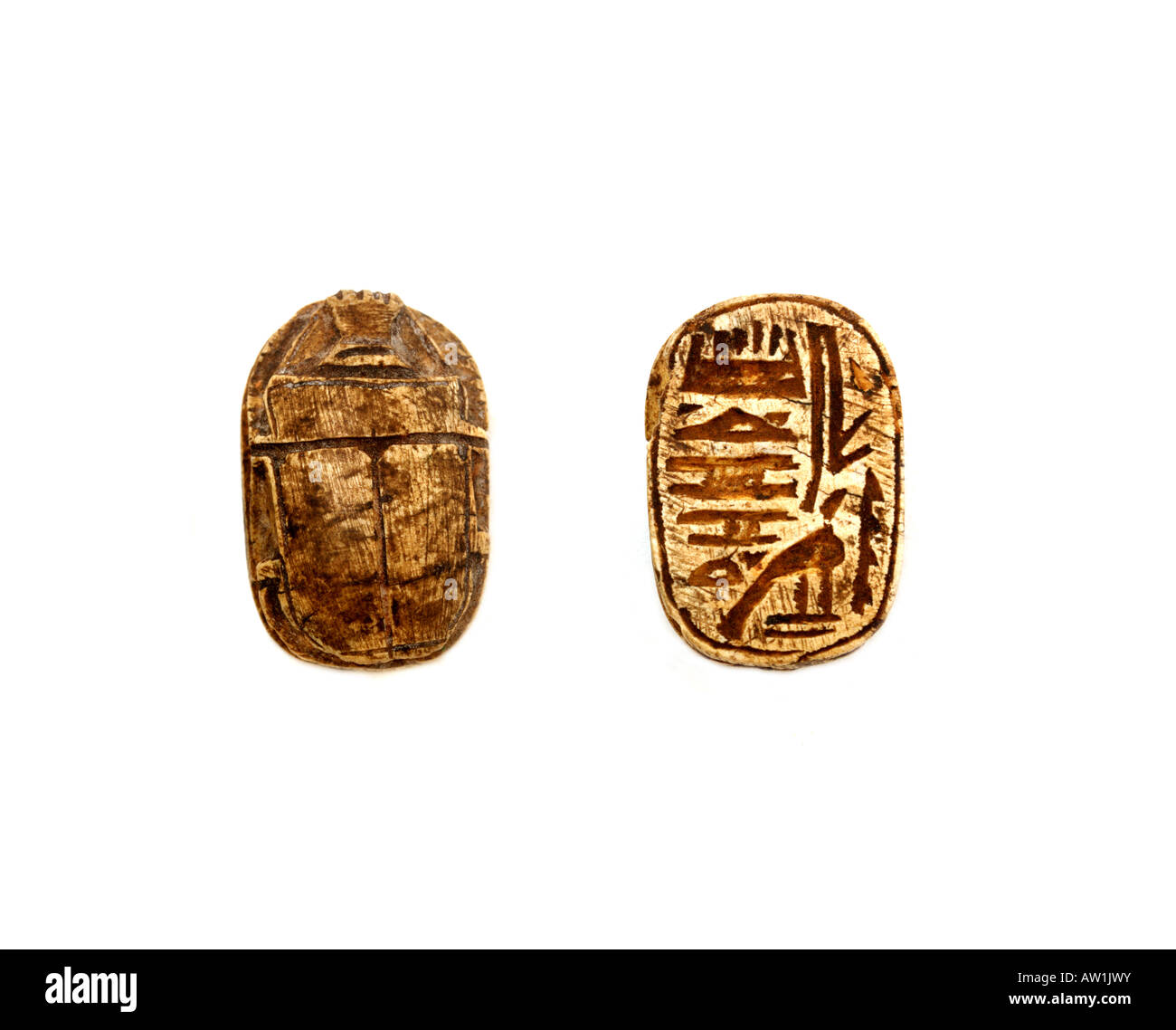 Egyptian Scarab from Sudan Amulet worn by Ancient Egyptian to represent God Khepri Stock Photo