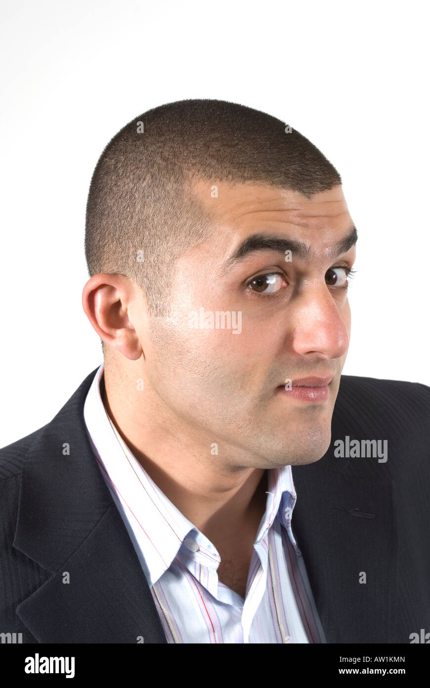 Curious man paying attention Stock Photo