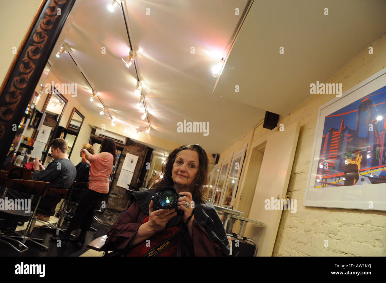 Hair dressing salon on the Upper West Side of Manhattan Stock Photo Alamy