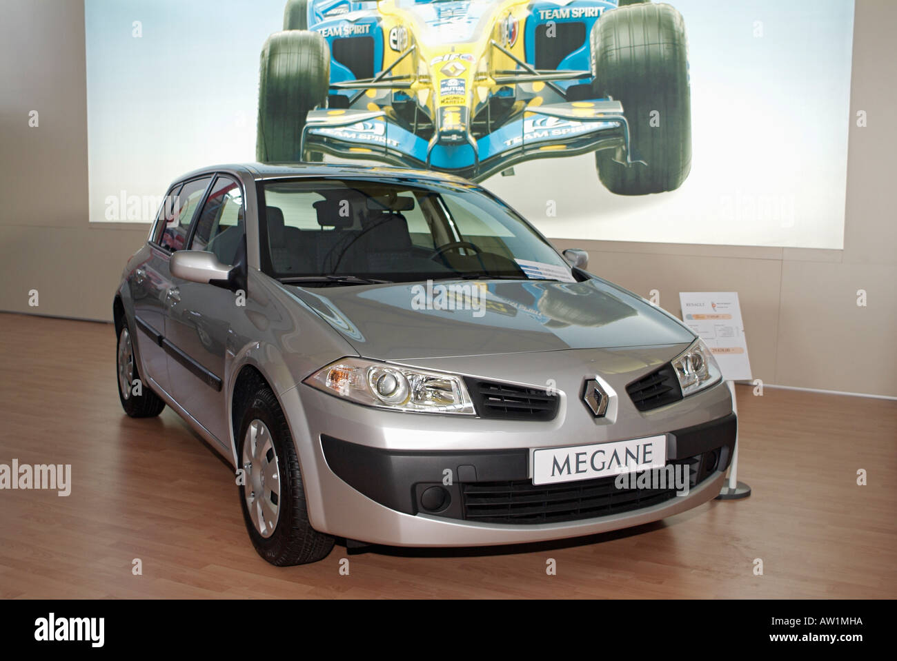 Renault Megane on Display In a Car Showroom Stock Photo