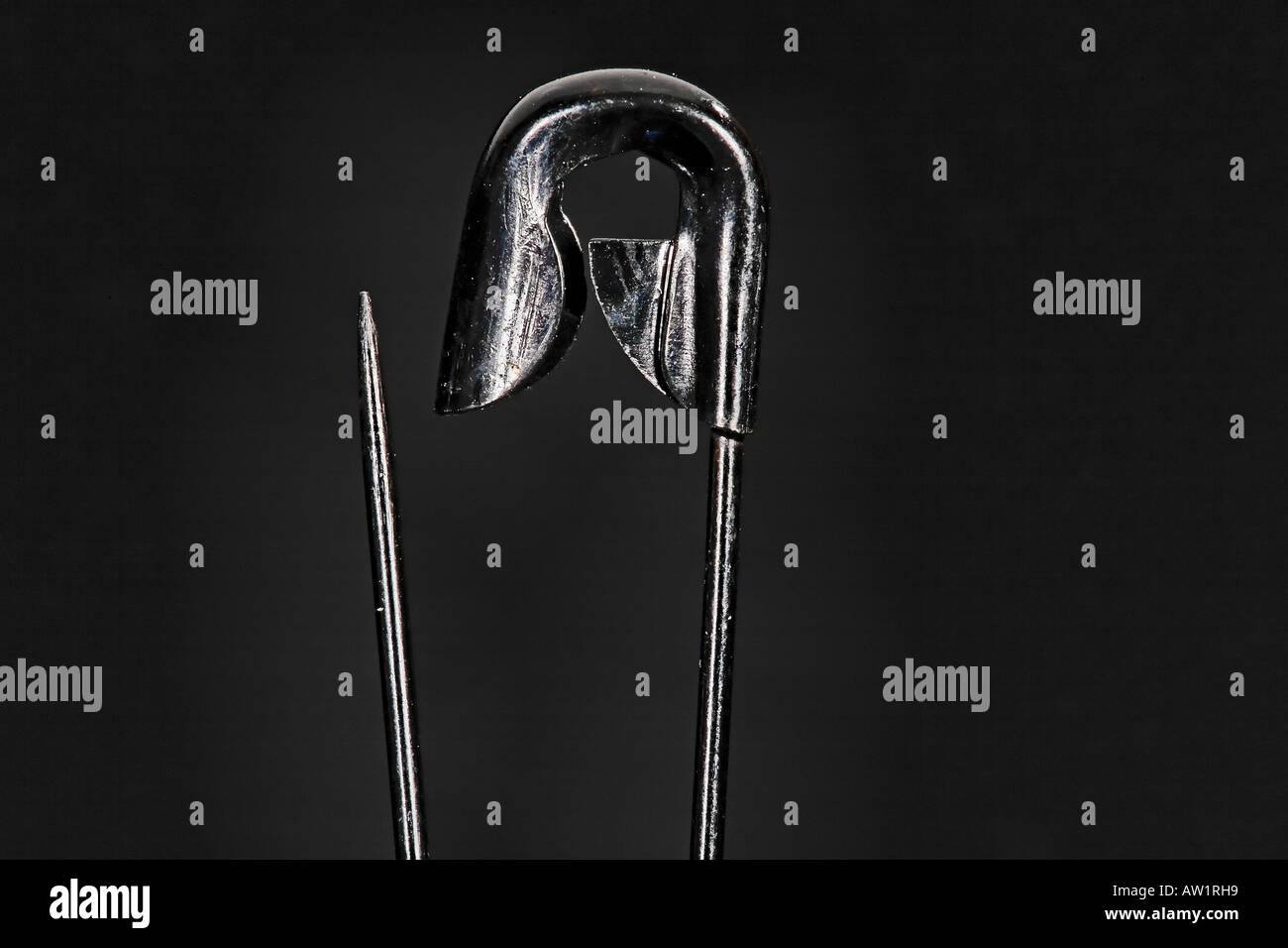 Black safety pin Stock Photo Alamy