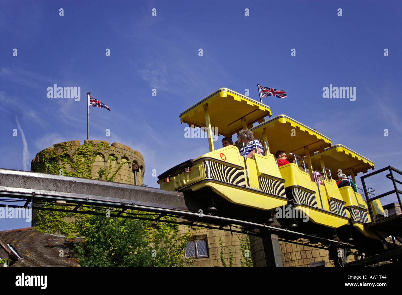 Safari Skyway monorail in Chessington World of Adventures  ENGLAND Stock Photo