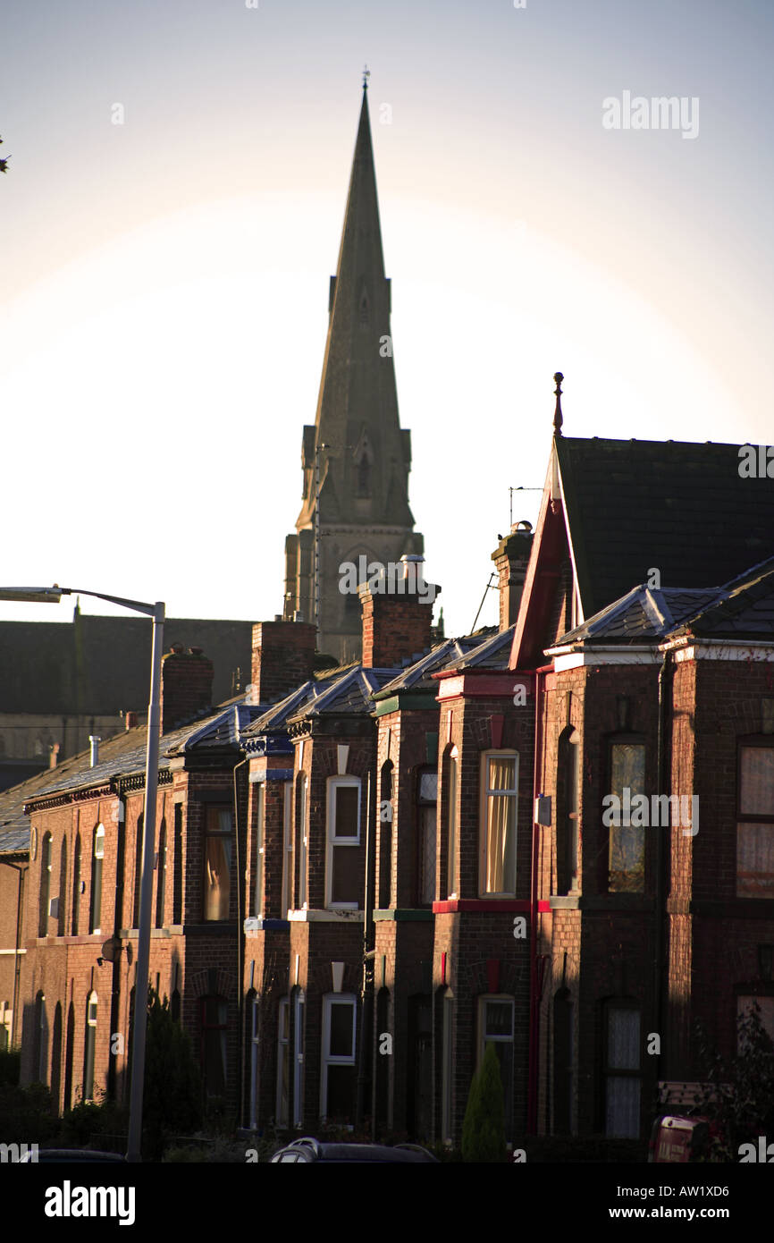 Saint Lukes Parish Church from Queens Park Road Heywood Lancs UK Stock