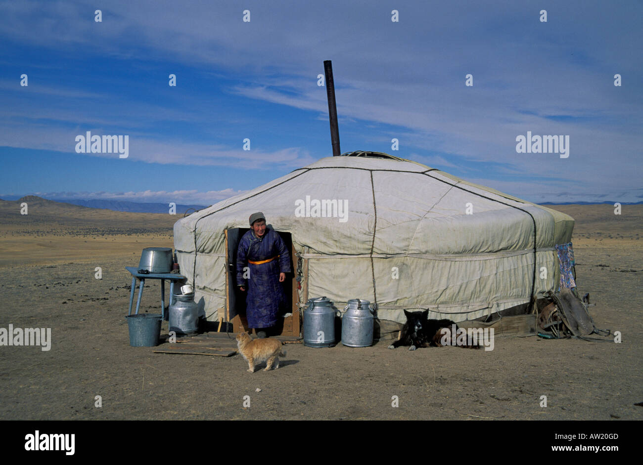 Life in steppe. Southern Siberia, Tuva-Republik, Russia Stock Photo - Alamy