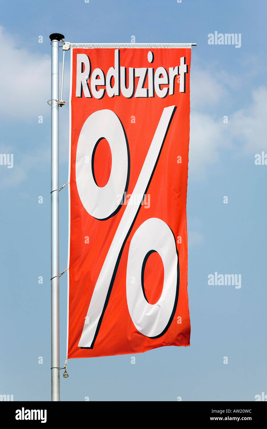 A flag with the percent sign Stock Photo