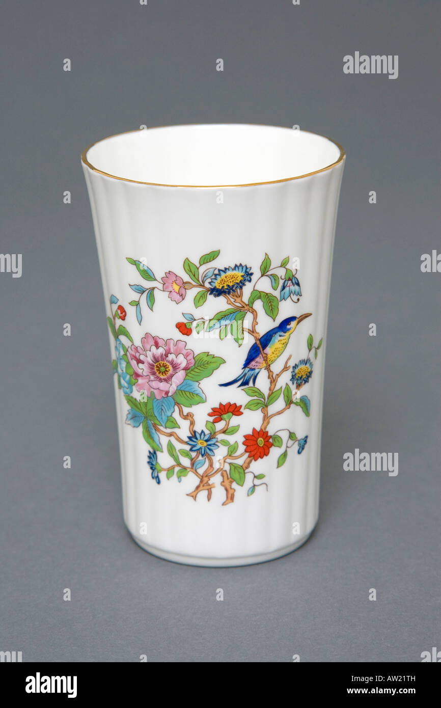 Aynsley fine English bone china vase, 18th century design Stock Photo