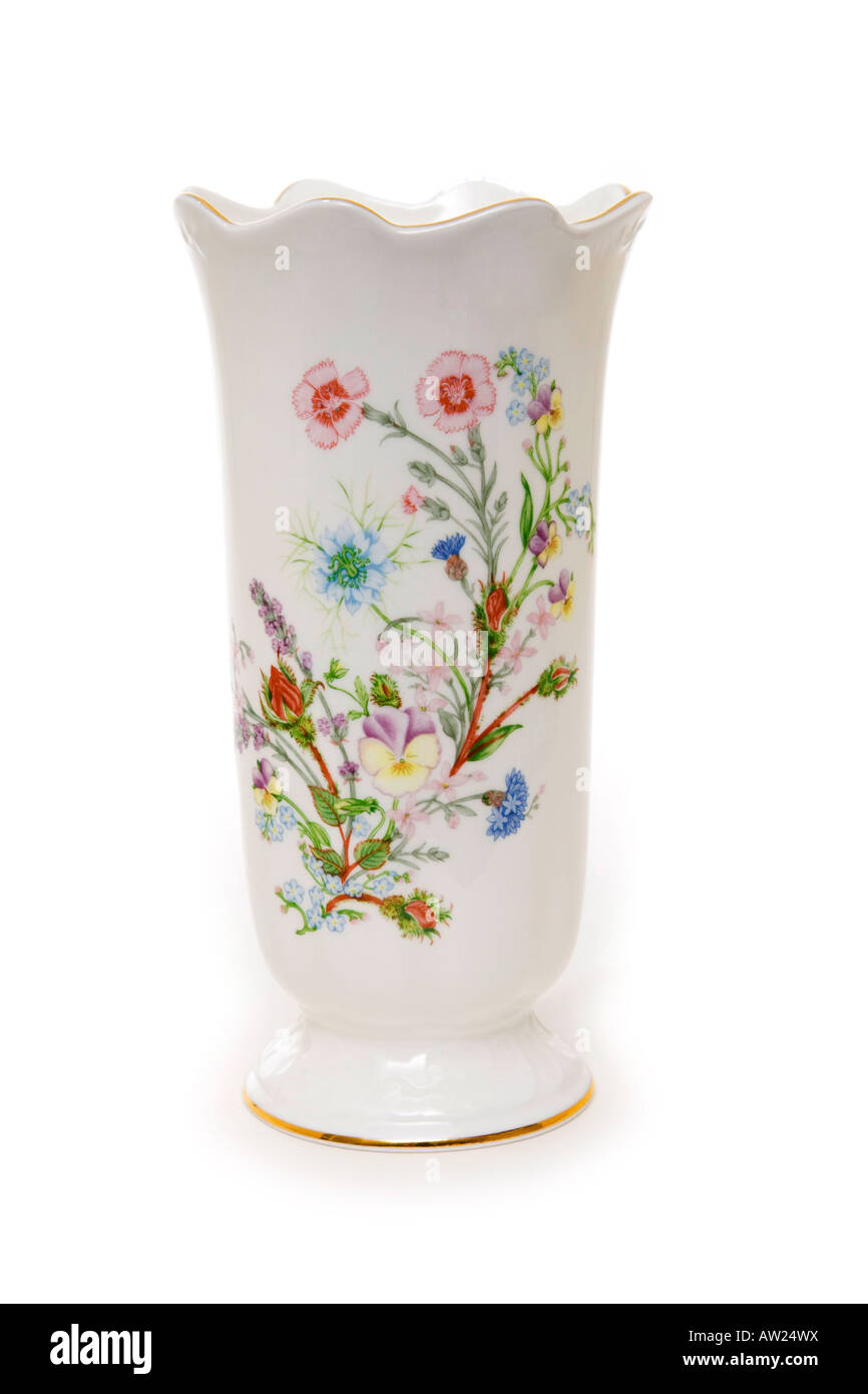 Aynsley fine bone china vase Stock Photo