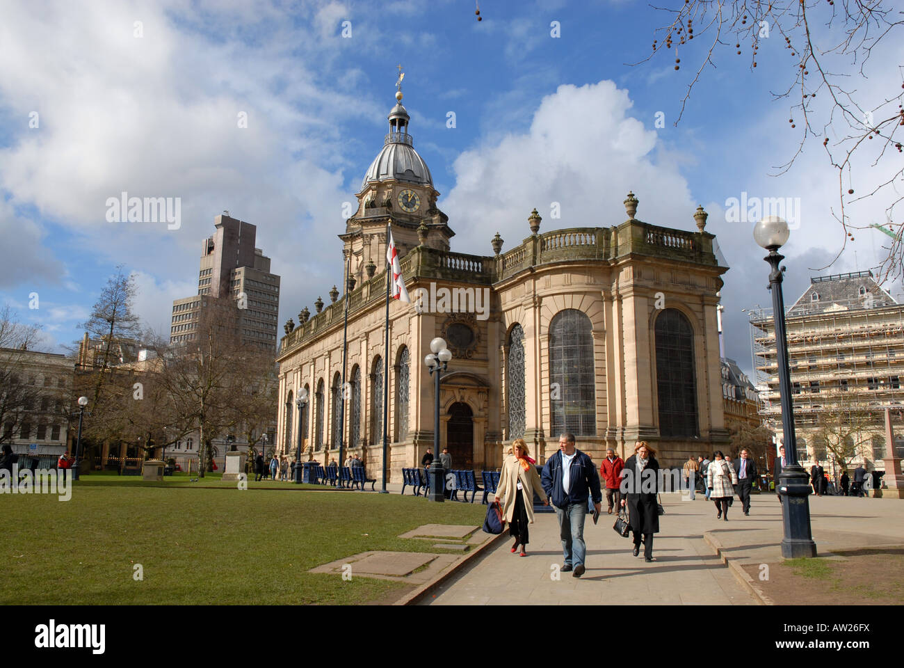St Philips Cathedral in Birmingham, England. Stock Photo