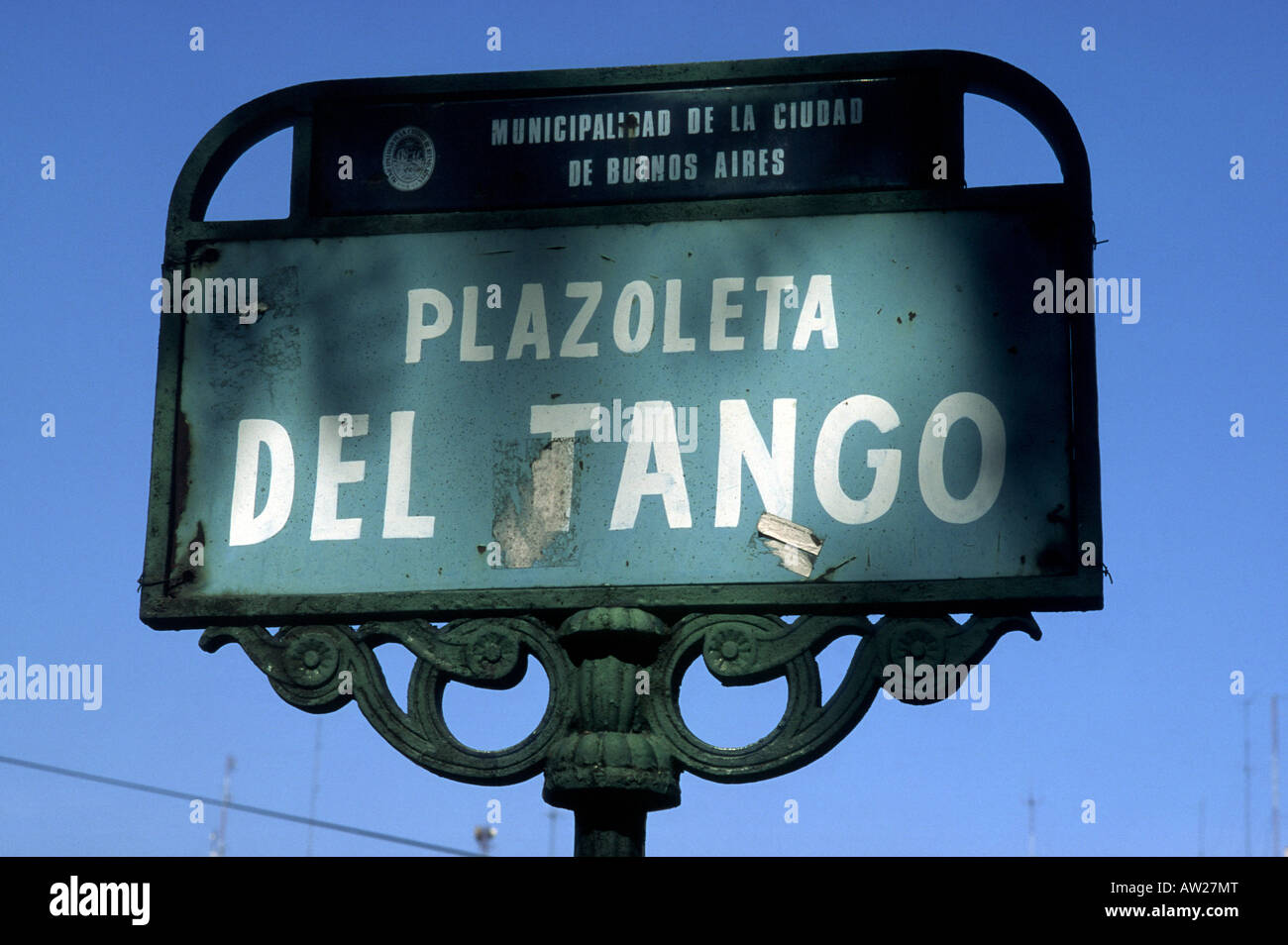 Plazoleto Del Tango sign where the tango was born Buenos Aires Stock ...