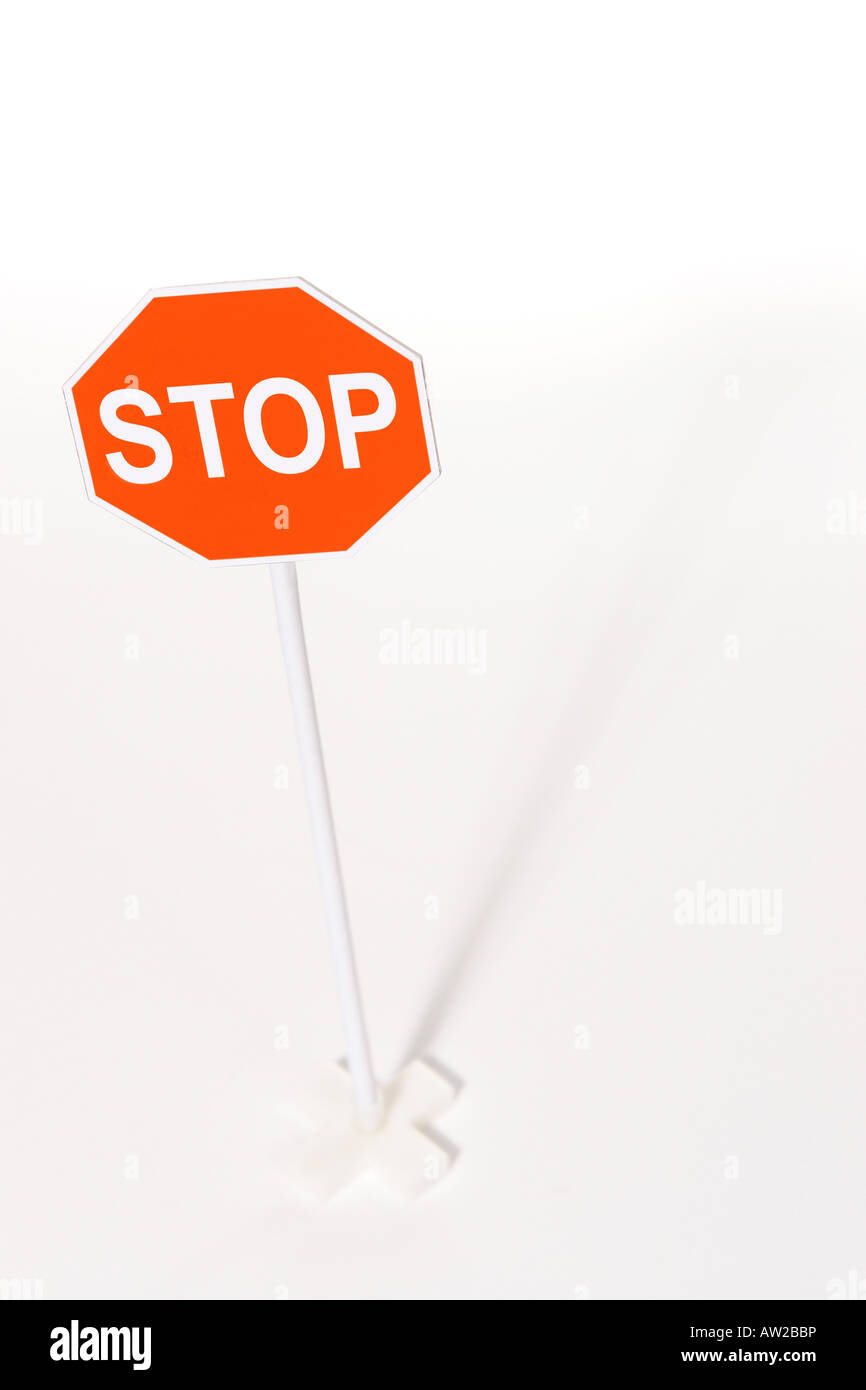 stop-sign-shot-from-above-over-white-background-stock-photo-alamy