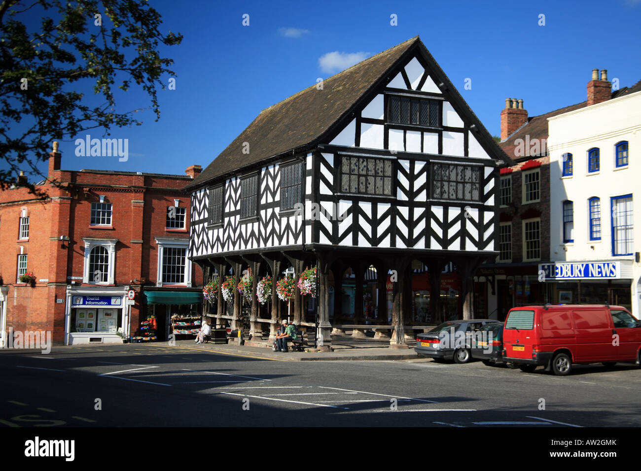 Market House (1653) in Ledbury, Hereford & Worcestershire UK Stock Photo