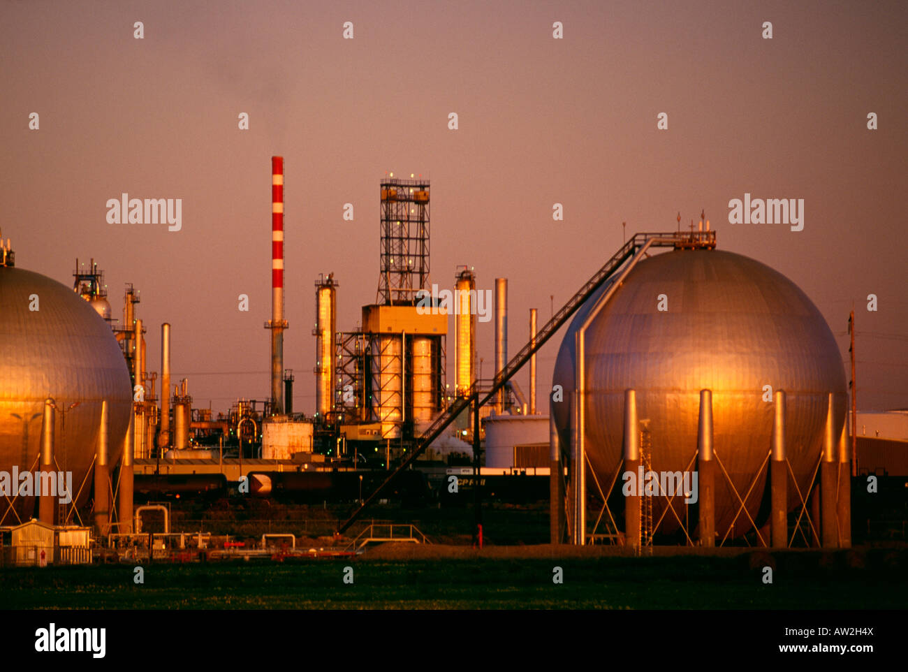 Oil refinery, Edmonton, Alberta, Canada Stock Photo Alamy