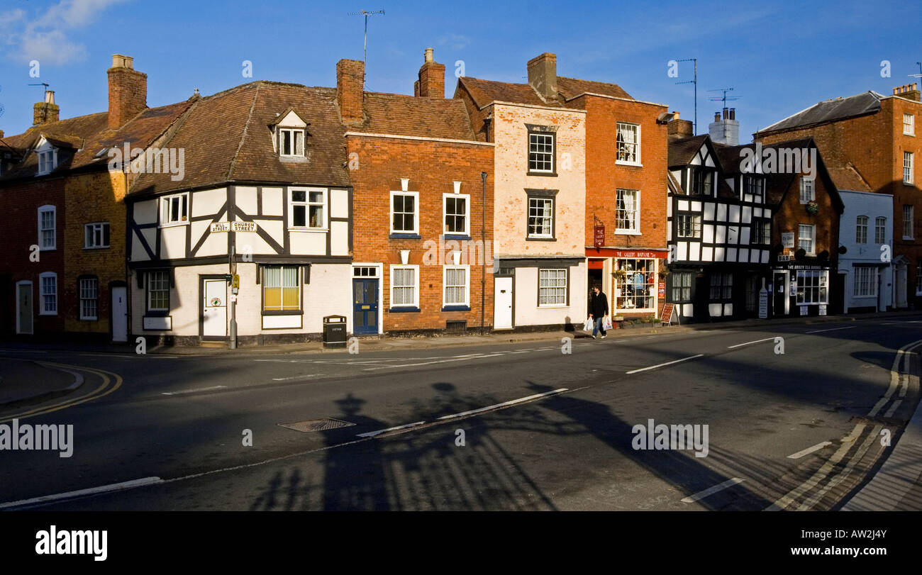 Church Street in Tewkesbury town centre Gloucestershire England UK