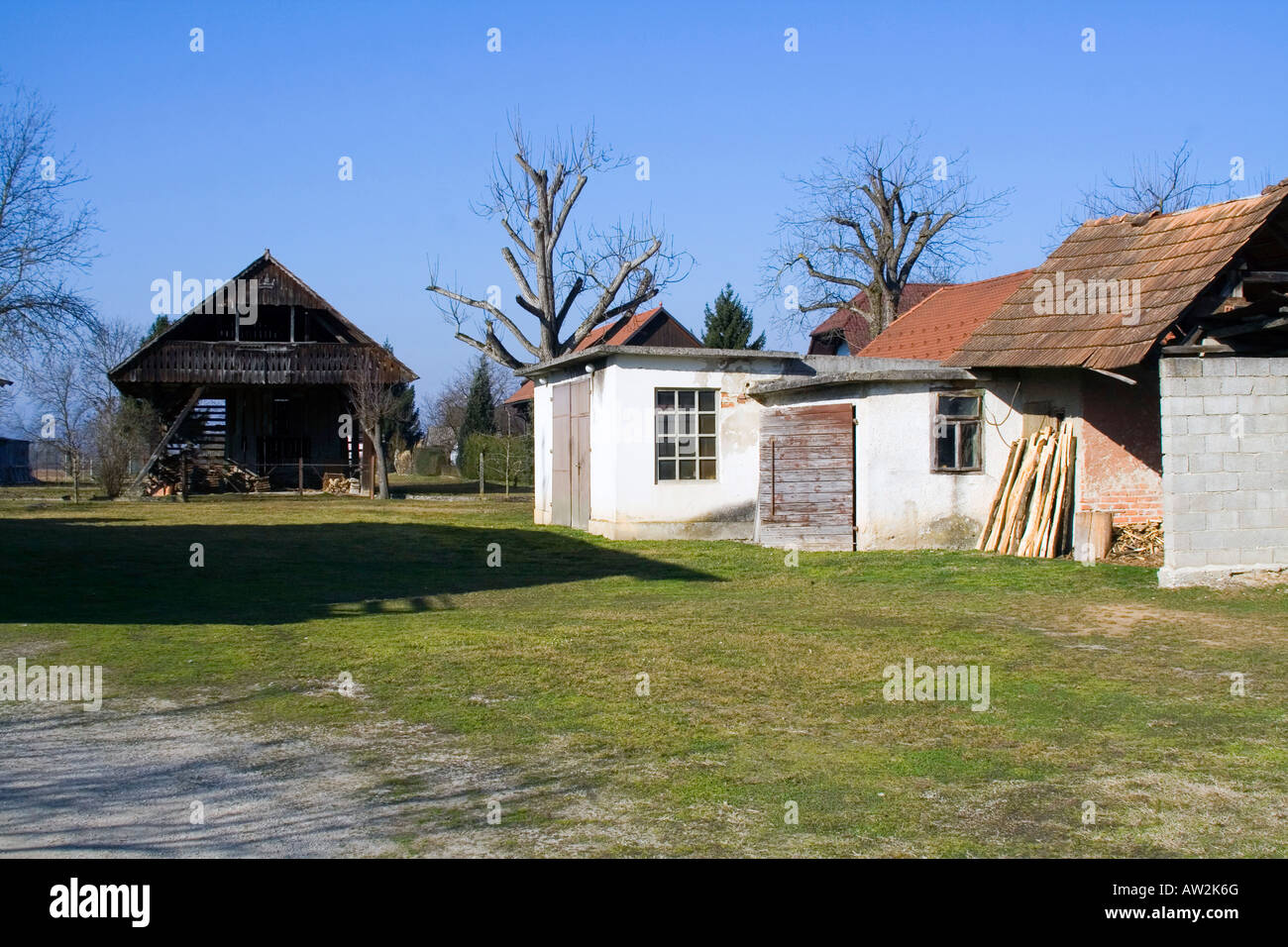 Farm Houses And Old Barn At The Countryside Stock Photo 16445367