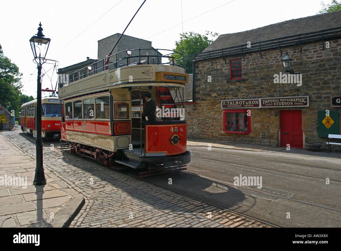 Ex Southampton tram No.45 (1903) at Town End, Crich Tramway Museum