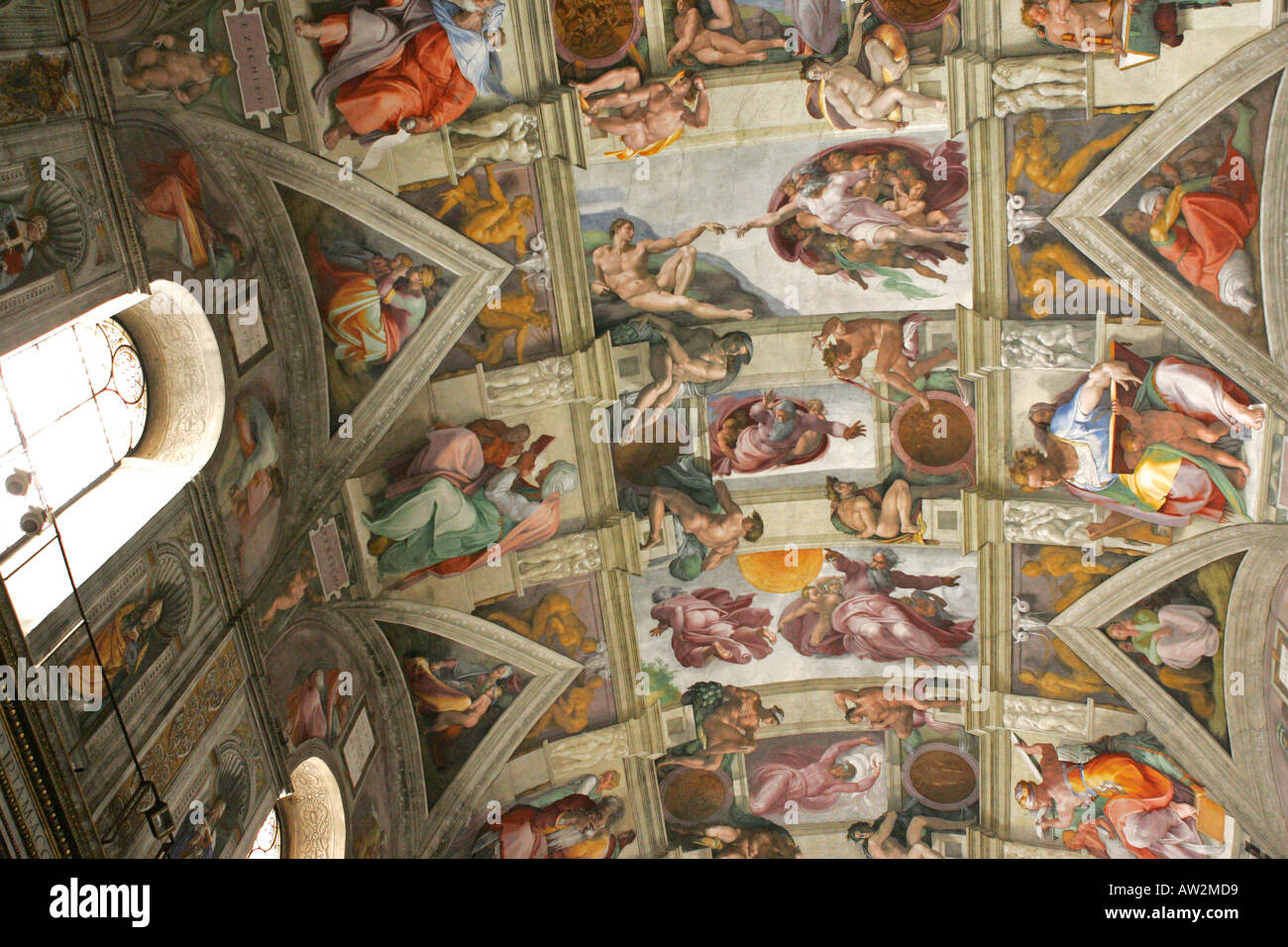 High Windows In The World Famous Sistine Chapel Provide Natural