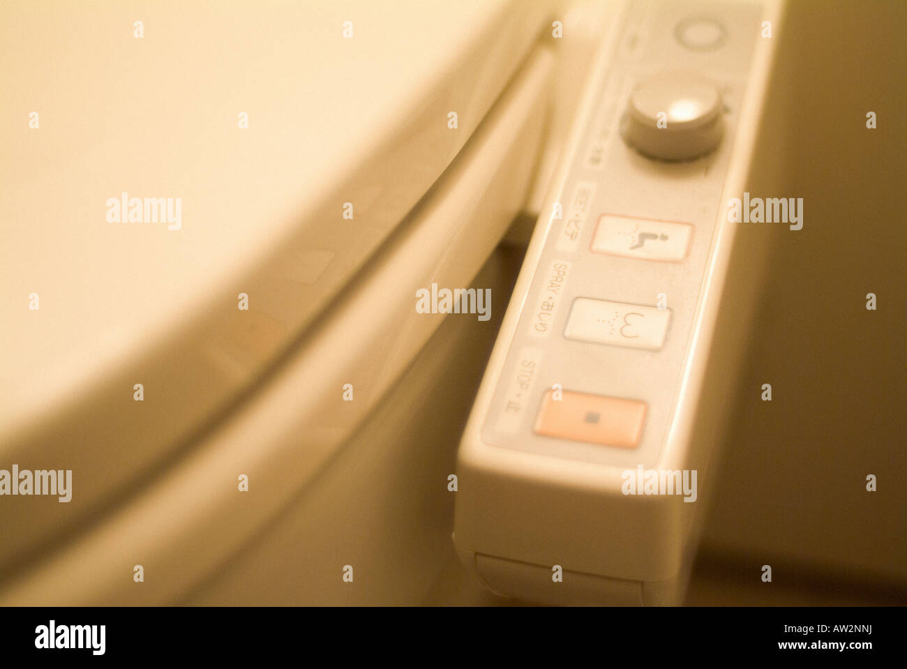 Detail of a modern hightech japanese flush toilet. Tokyo. Japan Stock Photo Alamy