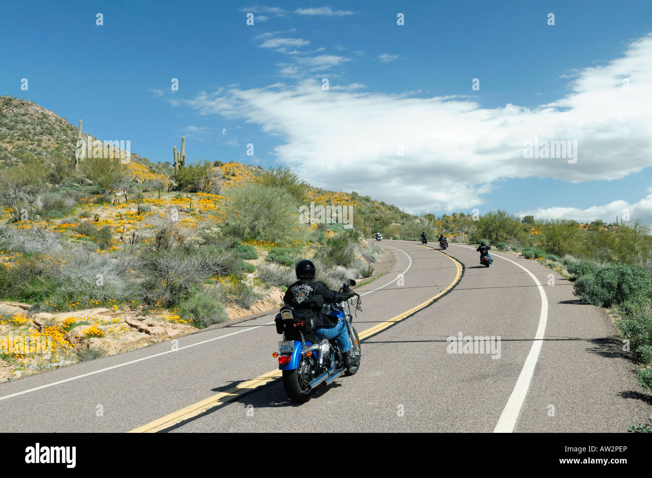 Harley davidson road america desert hi-res stock photography and images ...