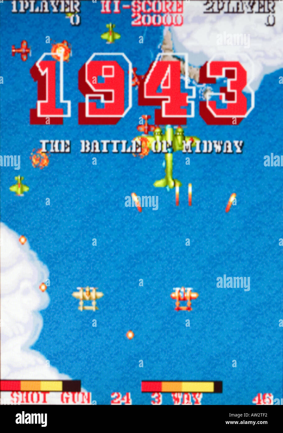 1943 The Battle of Midway Capcom Vintage arcade videogame screen shot - EDITORIAL USE ONLY Stock Photo