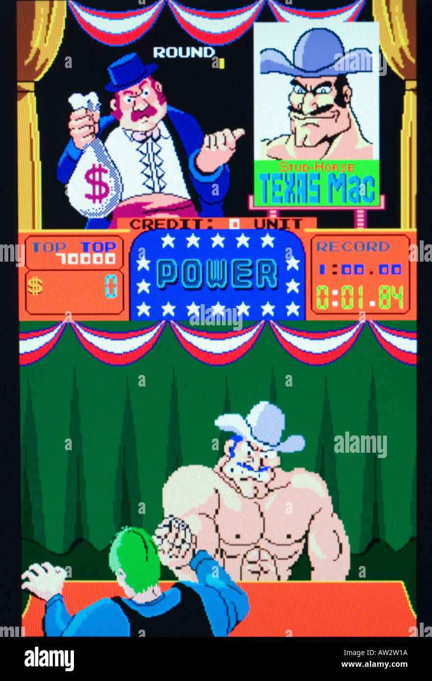 Arm Wrestling Nintendo 1985 Vintage arcade videogame screen shot -  EDITORIAL USE ONLY Stock Photo - Alamy