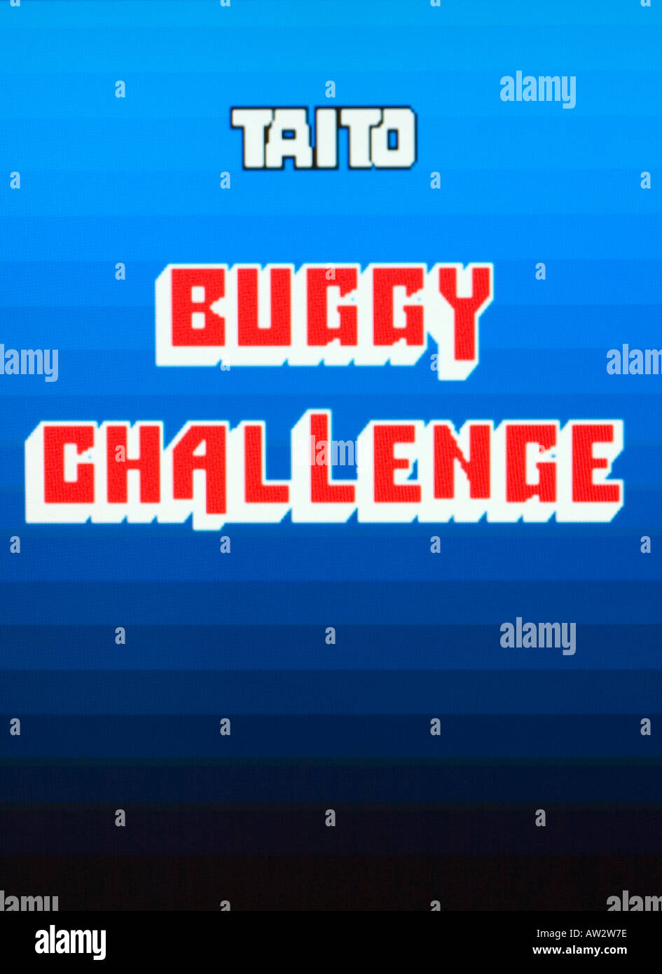 Buggy Challenge Taito Vintage arcade videogame screen shot - EDITORIAL USE ONLY Stock Photo