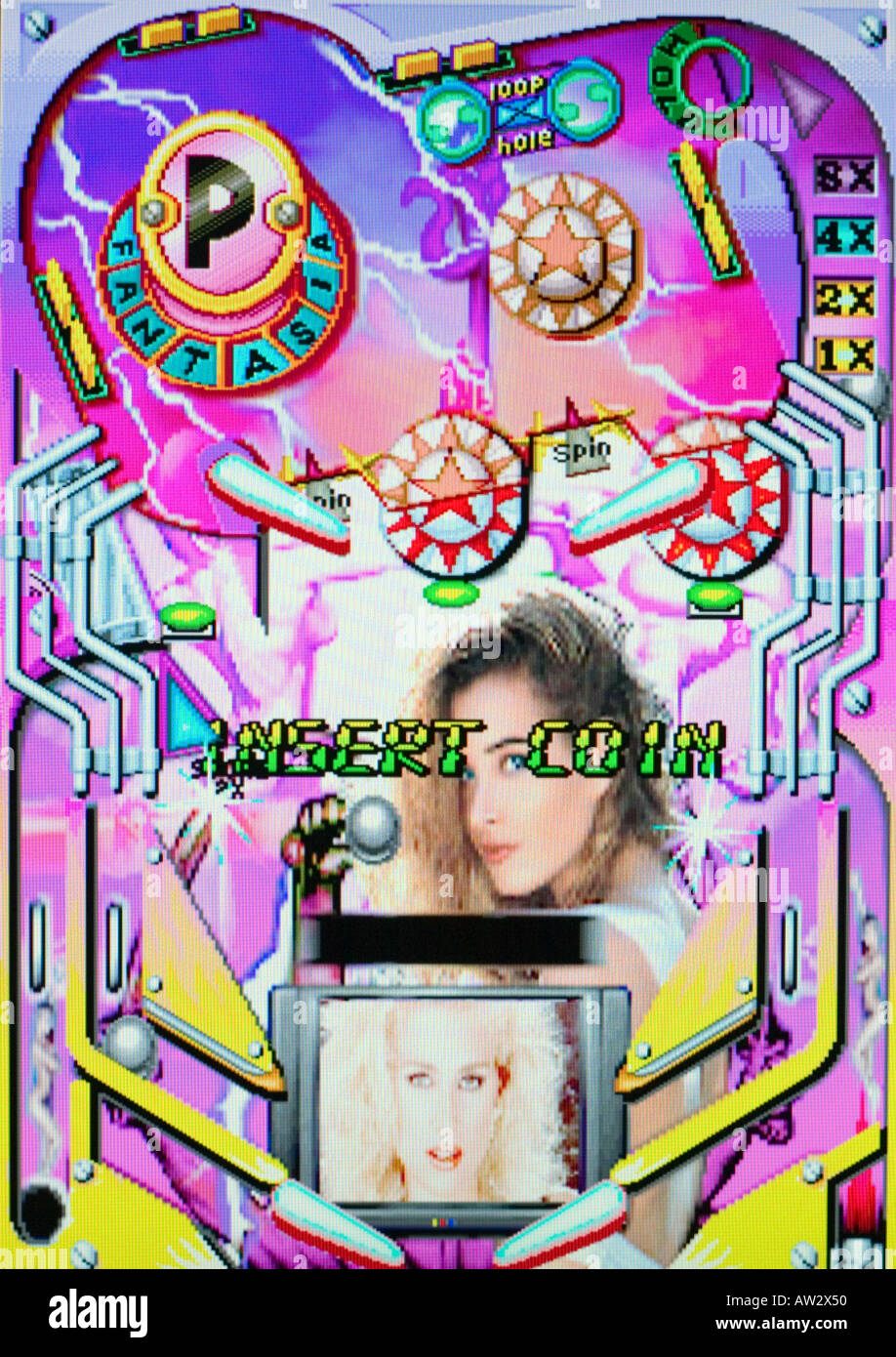 Gals Pinball Comad Co Ltd 1996 Vintage arcade videogame screen shot